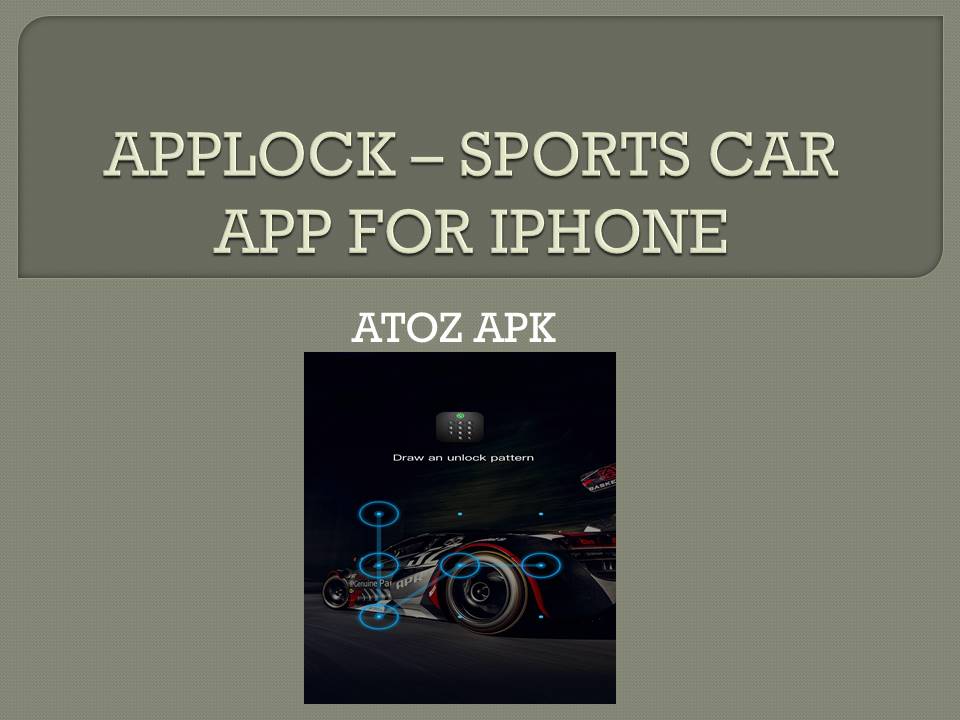 APPLOCK – SPORTS CAR APP FOR IPHONE